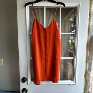 burnt orange mini dress